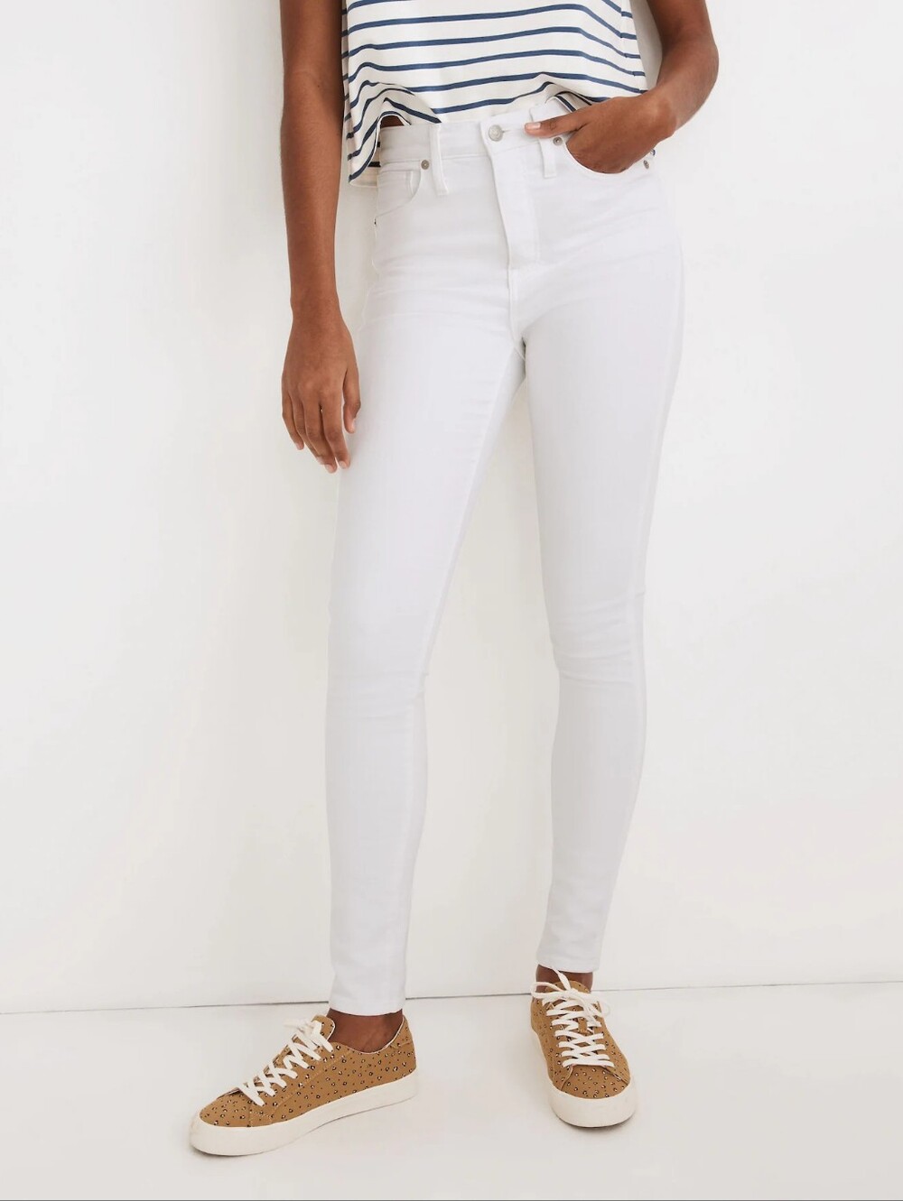 Madewell 10" High Rise White Skinny Jeans Size 26 NWT